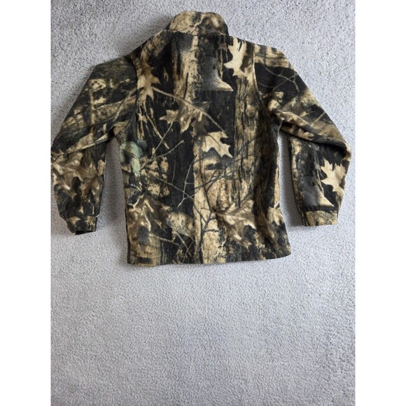 Columbia Fleece Camo Jacket Youth M 10/12 Full Zip Hunting Pockets Warm Outdoors - Picture 6 of 9